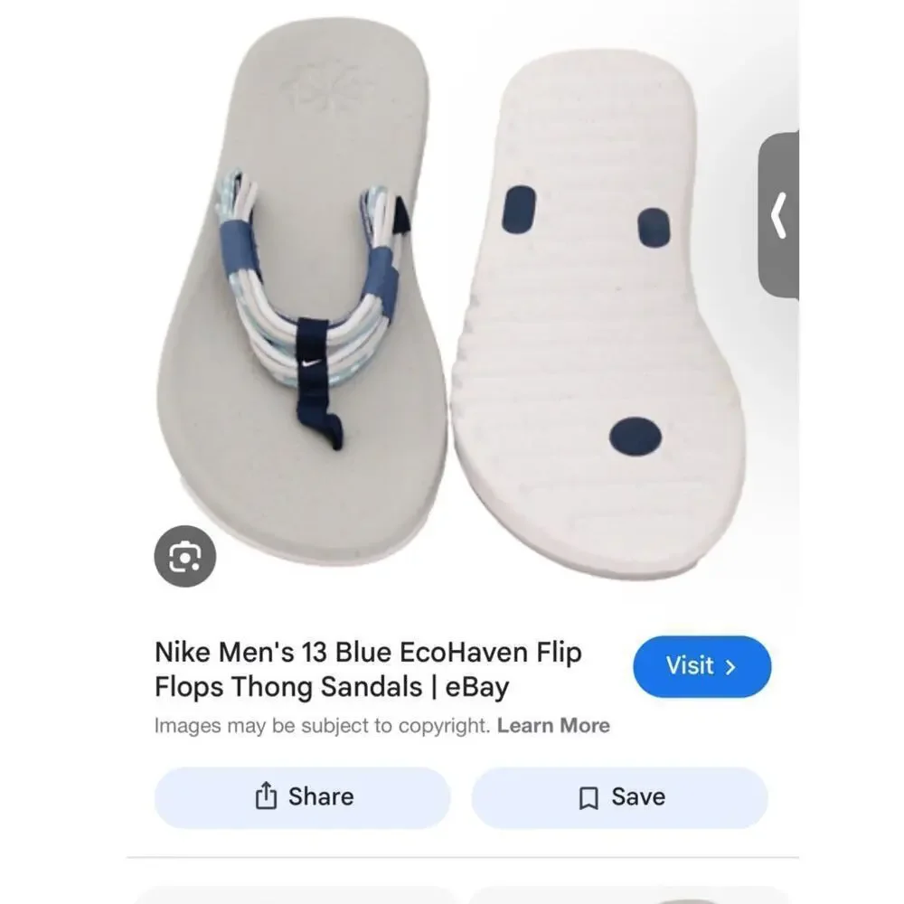 Nike Men’s Blue Ecohaueh Flip Flops Thong Sandal / Size-13